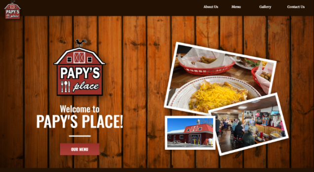 Papy's Place website preview