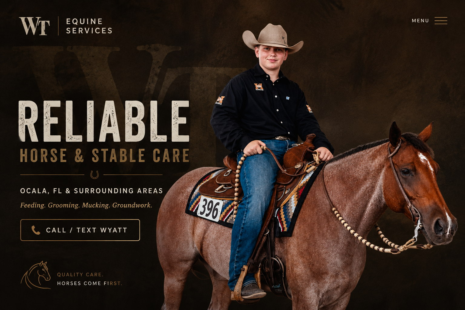 WT Equine Services website design